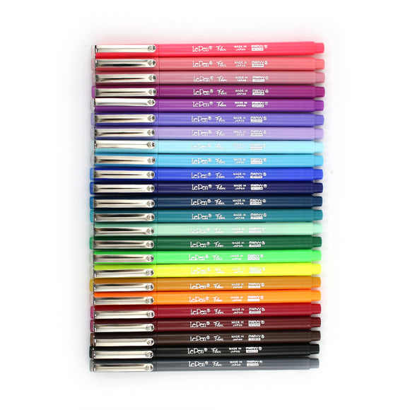 LePen Flex Marker, Brush Tip, Pastel, 10 Colors - UCH480010P, Uchida Of  America, Corp