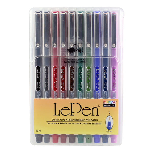 Marvy Le Pen Set of 10- Dark Colors (4300-10B)