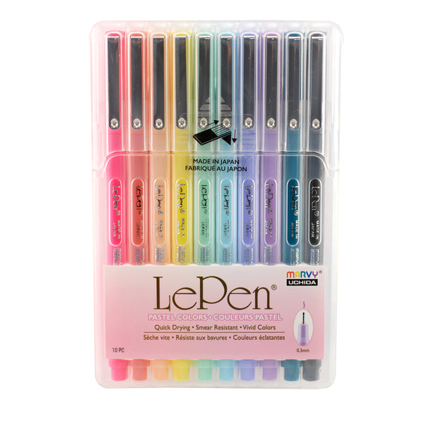 Marvy® Uchida LePen™ Flex 10 Color Pastel Brush Pen Set