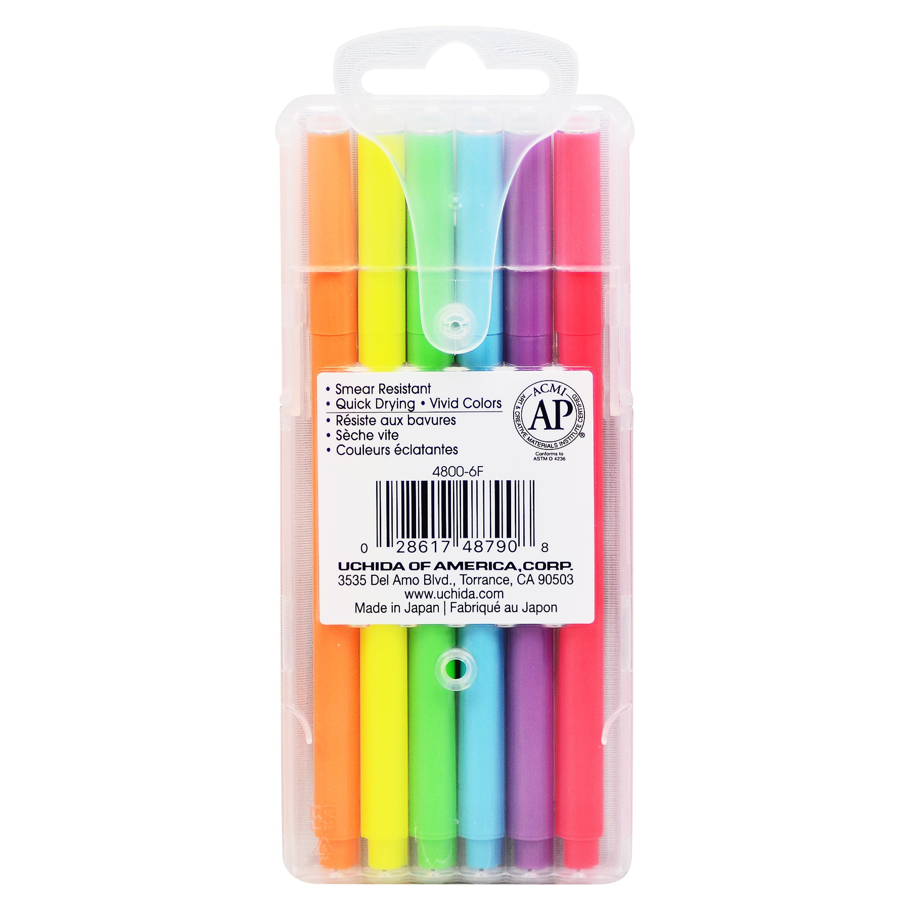 LePen Flex Marker, Brush Tip, Primary, 10 Colors