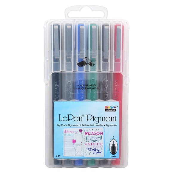 Marvy Uchida LePen Flex Brush Pen, Jewel - 6 pens